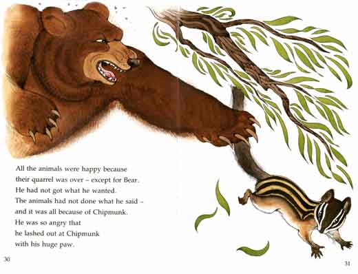 bear, chimpmunk